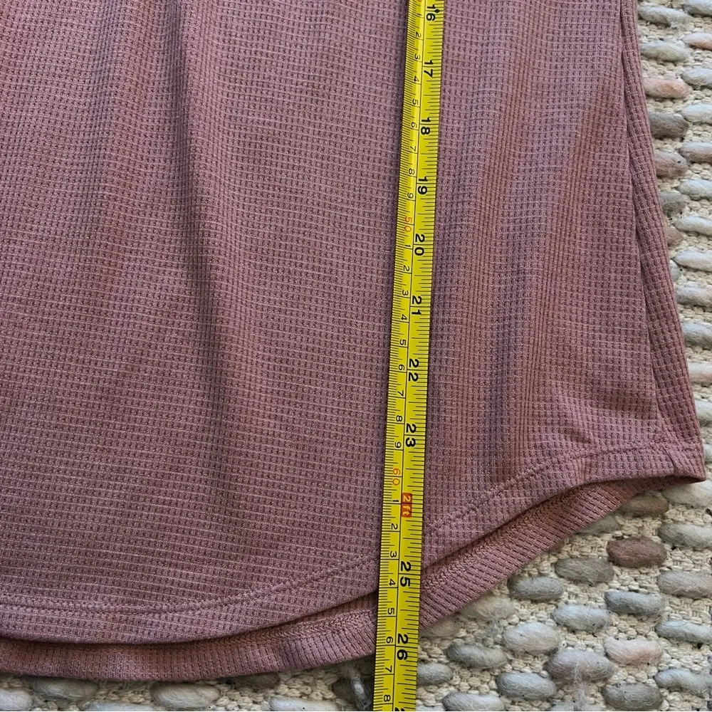 Athleta Wind Down‎ Waffle Knit Pink Top